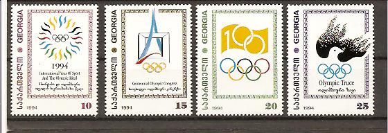 23830 - Georgia - serie completa nuova: Centenario del Congresso Olimpico - 1995