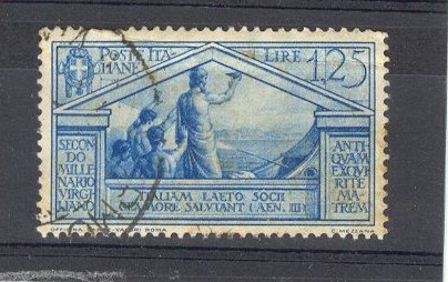 49666 - ITALIA REGNO - 1930 - BIMILLEN. DELLA NASCITA DI VIRGILIO - 1,25L.. USATO. UNIF.NR.288