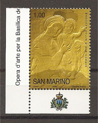 24395 - San Marino - serie completa nuova angolo di foglio 2008: Madonna della Misericordia a Nazareth