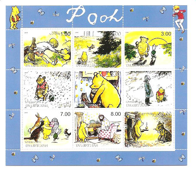 24748 - Tagikistan - foglietto nuovo: Winnie The Pooh