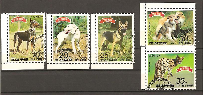 25021 - Corea del Nord - serie completa usata: Cani