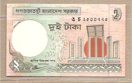 25395 - Bangladesh - banconota non circolata da 2 Taka - 2002 -