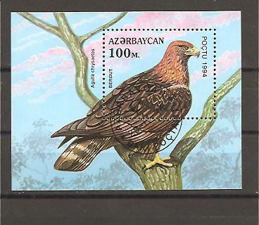 25558 - Azerbaigian - foglietto usato: Aquila