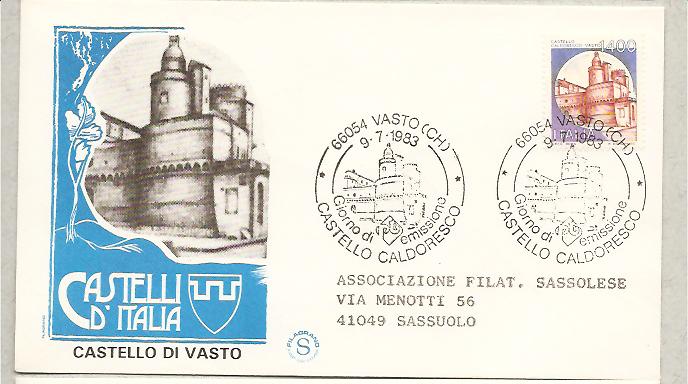 26163 - Italia - busta fdc con serie completa: Castelli d Italia - valore da 1400