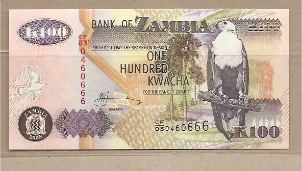 26451 - Zambia - banconota  non circolata da 100 Kwacha  - 2005 -