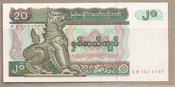 26487 - Myanmar - banconota non circolata da 20 Kyat