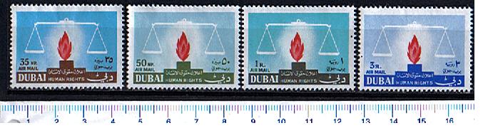 26534 - DUBAI:  1964-92/95 * Diritti dell Uomo, Human rights - 4 valori serie completa nuova senza colla,mint set without glue # 92-95
