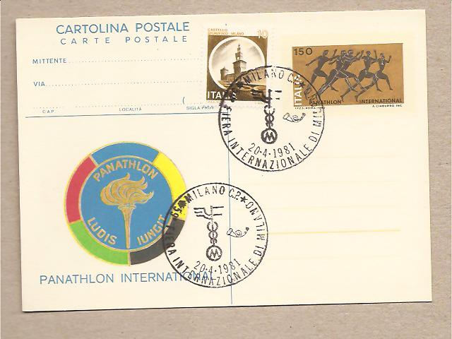 26652 - Italia - cartolina postale Panatholon International con annullo speciale Fiera Internazionale di Milano 1981