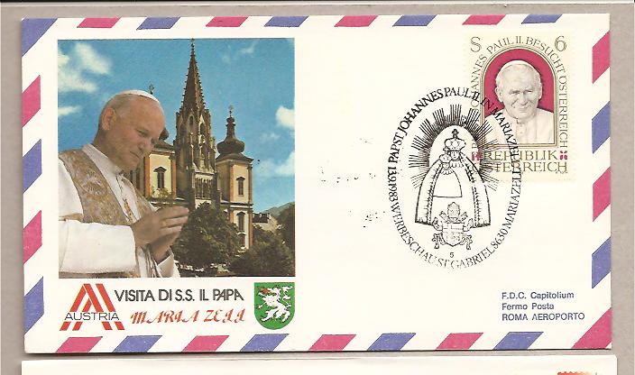 27243 - * Austria - busta comm. del Viaggio di S.S. Giovanni Paolo II con annullo speciale - 1983 -