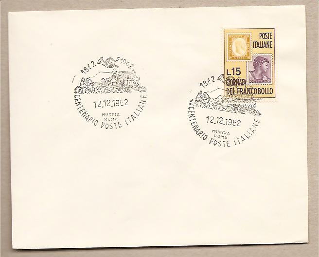 27871 - Italia - busta con annullo speciale: Centenario Poste italiane - 1962 - Tragitto Muggia-Roma