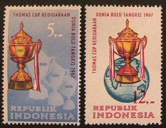 27896 - 1967 - Coppa Thomas di Badminton. Yv. n.514/515  **