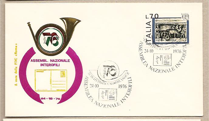 28074 - Italia - busta commemorativa con annullo speciale: Assemblea Nazionale Interofili - 1976 -
