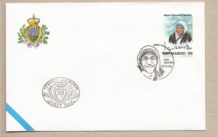 28254 - San Marino - busta fdc con serie completa ed annullo speciale: Europa 1996 - Donne celebri