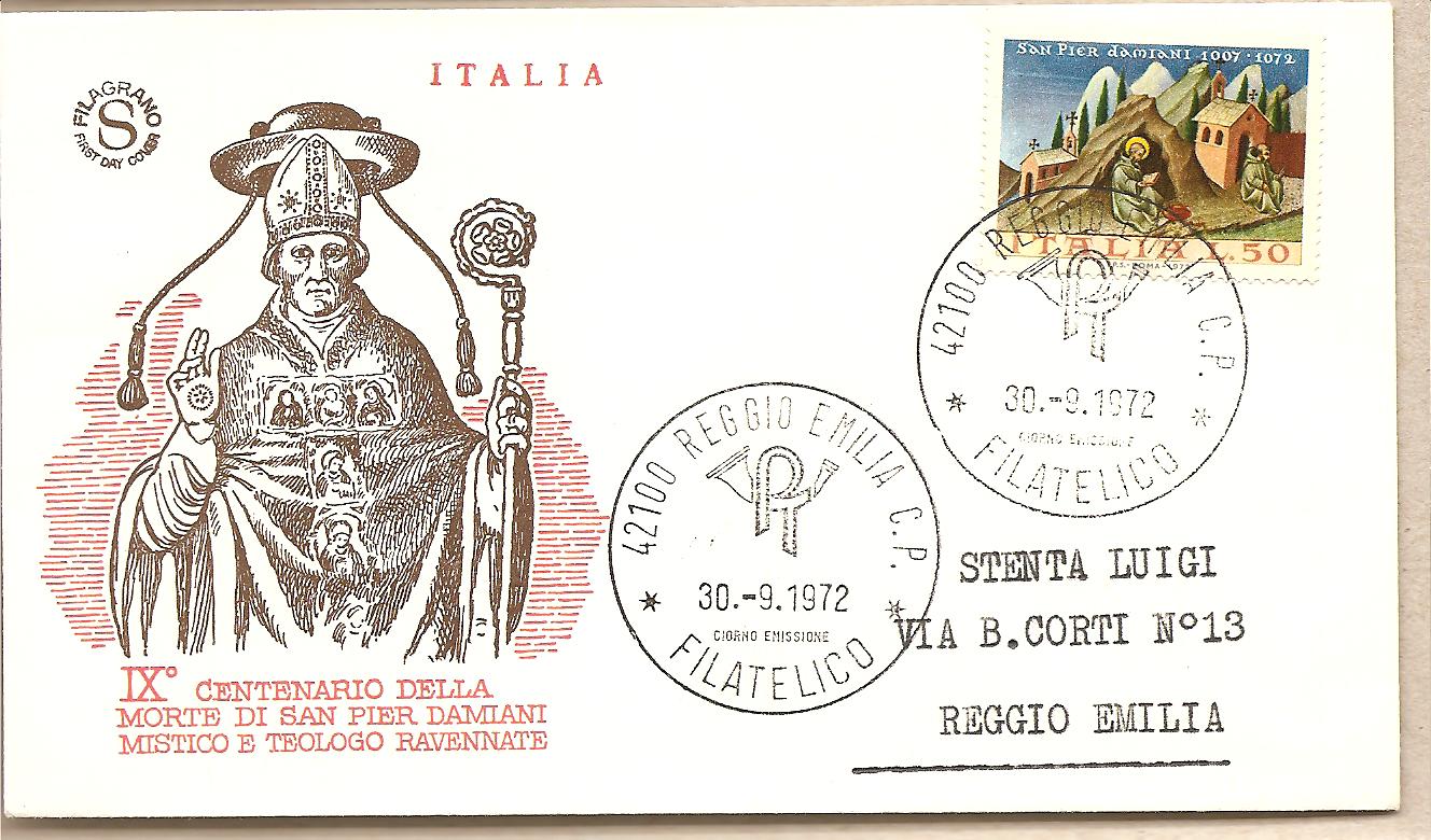 28308 - Italia - busta fdc con serie completa: 9 centenario della morte di San  Pier Damiani