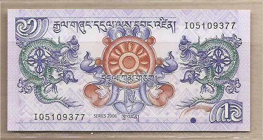 29524 - Bhutan - banconota non circolata da 1 Ngultrum  - 2006 -