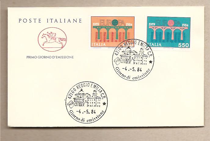 29557 - Italia - busta fdc con serie completa: Europa CEPT 1984