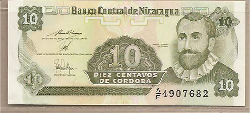 29640 - Nicaragua - banconota circolata da 10 Centesimi di Cordoba