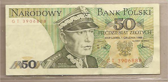 29676 - Polonia - banconota circolata da 50 Zloty - 1988