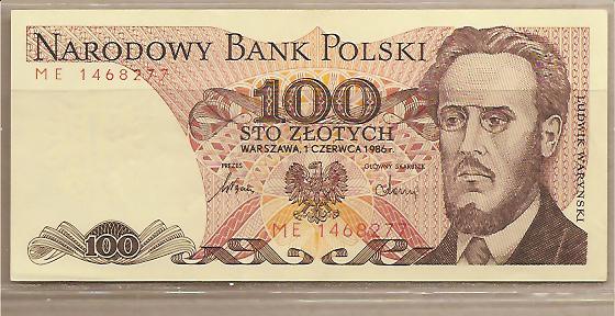 29679 - Polonia - banconota non circolata da 100 Zloty - 1986