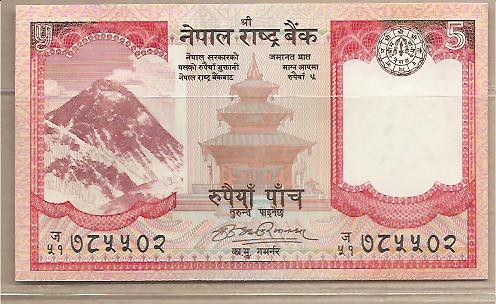 29733 - Nepal - banconota non circolata da 5 Rupie