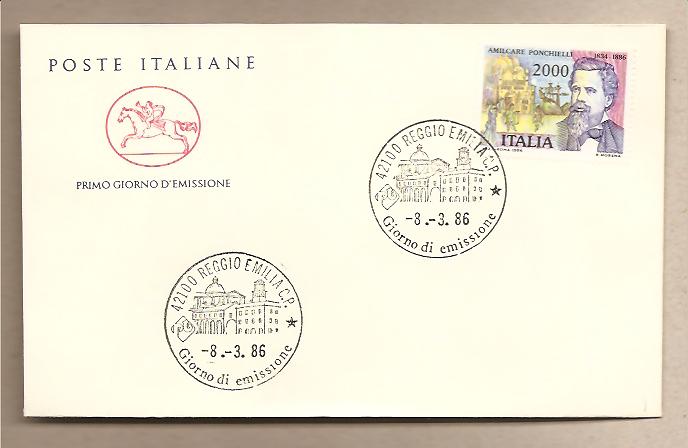 29787 - Italia - busta FDC con serie completa: Centenario della morte di Amilcare Ponchielli