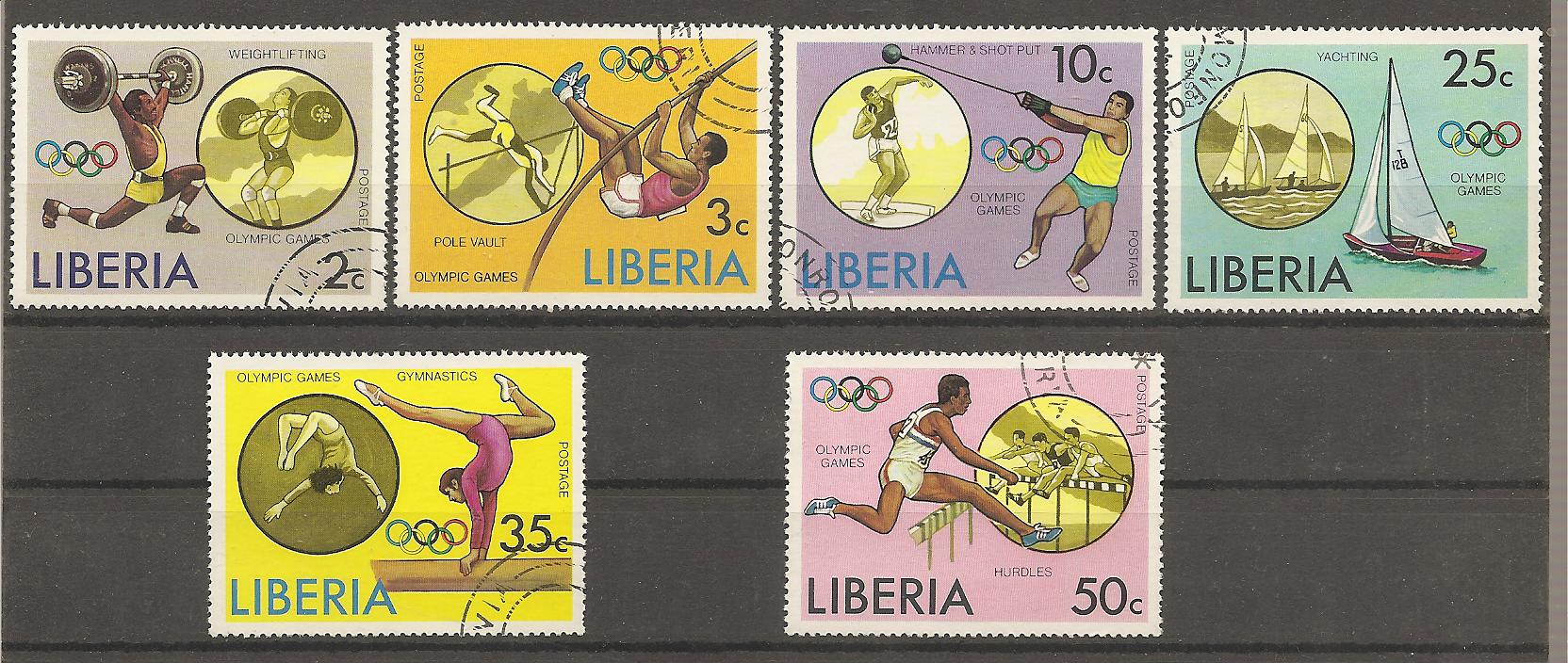30144 - Liberia - serie completa usata: Storia delle Olimpiadi