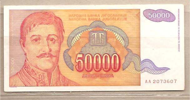 30630 - Yugoslavia - banconota circolata da 50.000 Dinari - 1994