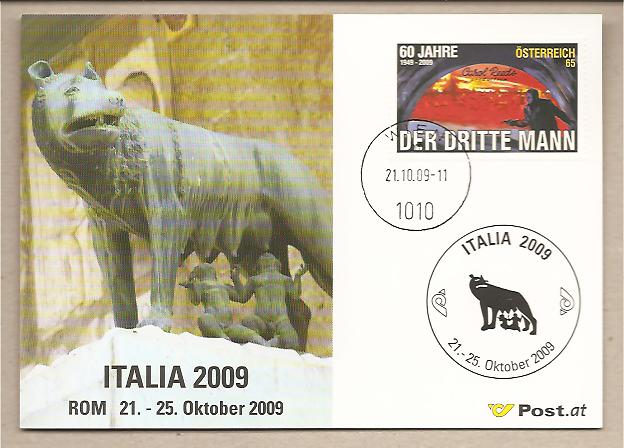 30912 - Austria - cartolina ufficiale con annullo speciale: Roma - Festival Inter.le della Filatelia 2009