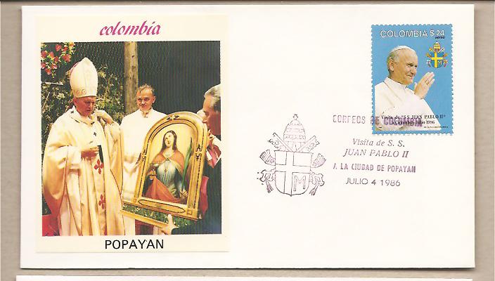 31011 - Colombia - busta con annullo speciale: Visita di S,S. Giovanni Paolo II - 1986
