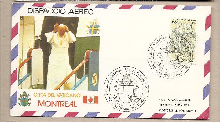 31015 - Canada - busta con annullo speciale: Visita di S,S. Giovanni Paolo II - 1984