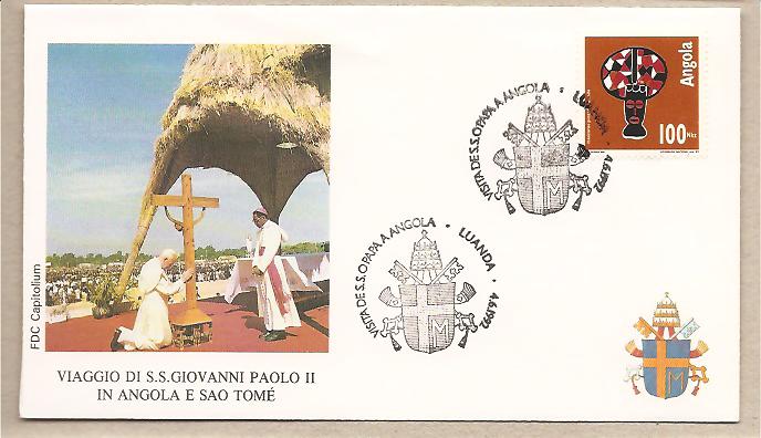 31025 - Angola - busta con annullo speciale: Visita di S,S. Giovanni Paolo II - 1992