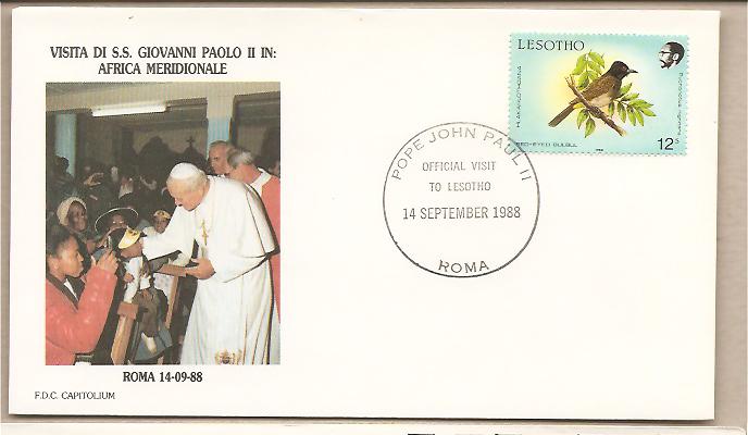 31033 - Lesotho - busta con annullo speciale: Visita di S,S. Giovanni Paolo II - 1988