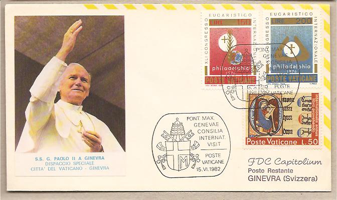 31038 - Svizzera - busta con annullo speciale: Visita di S,S. Giovanni Paolo II - 1982