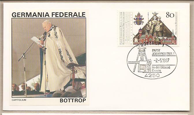 31045 - Germania Occ. - busta con annullo speciale: Visita di S,S. Giovanni Paolo II - 1987