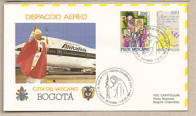 31051 - Colombia - busta con annullo speciale: Visita di S,S. Giovanni Paolo II - 1986