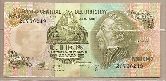 31235 - Uruguay - banconota non circolata da 100 Nuovi Pesos