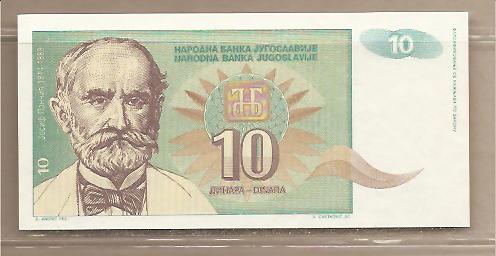 31430 - Yugoslavia - banconota non circolata da 10 Dinari - 1994