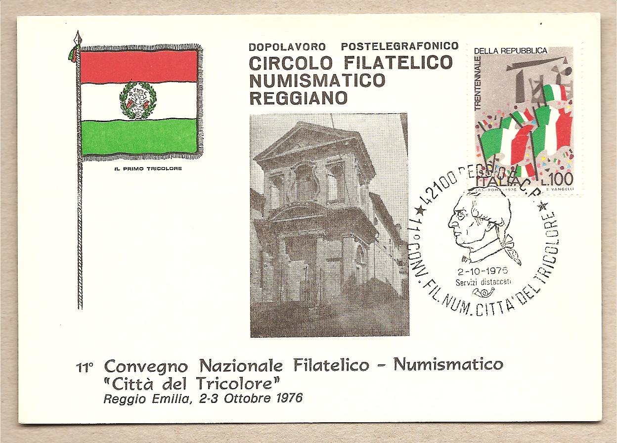 32210 - Italia - cartolina con annullo speciale: 11 Convegno Nazionale Citt del Tricolore - Reggio Emilia 1976