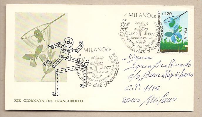 32399 - Italia - busta FDC con annullo speciale: XIX Giornata del francobollo - 1977