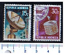 3264 - n.1321  INDONESIA,  Anno 1969,  Yvert 582/583  -  Satelliti per telecomunicazioni   -  2  valori serie completa nuova senza colla