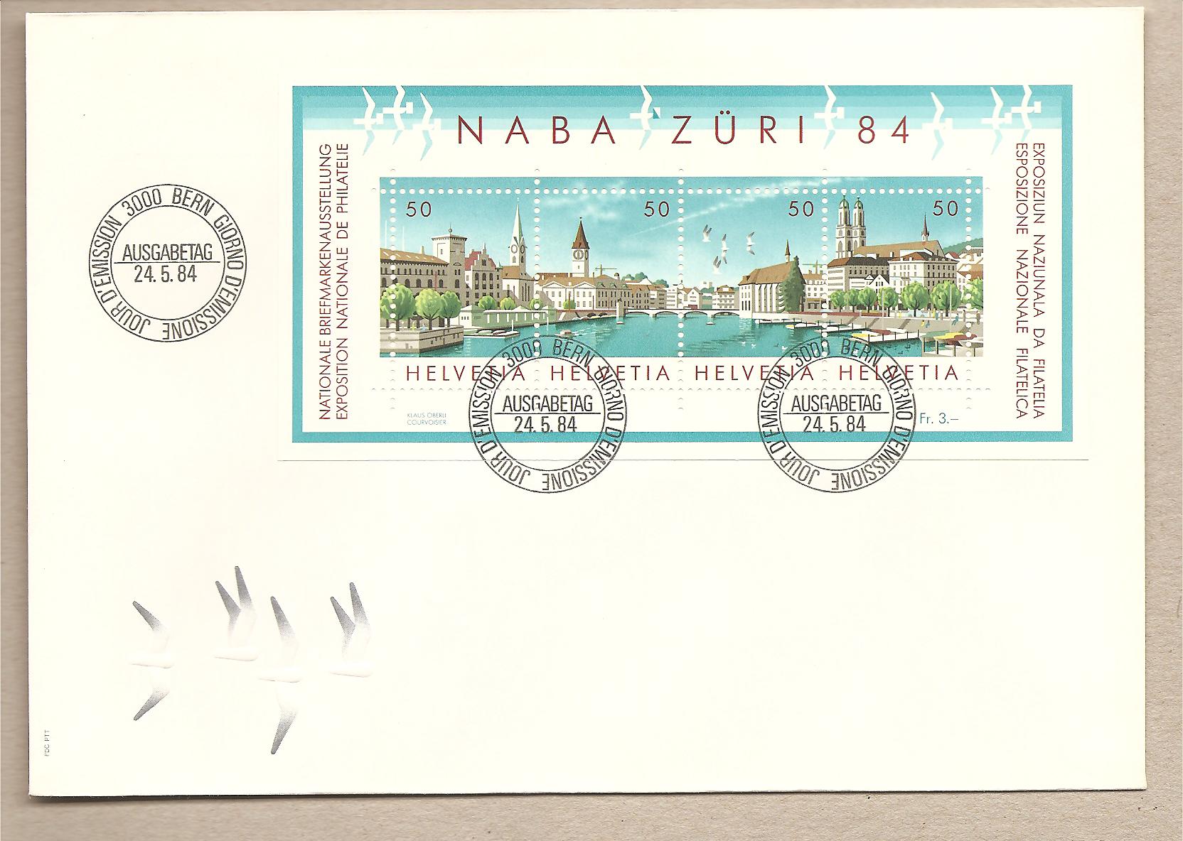 32735 - Svizzera - busta FDC con folgietto: Esposizione Nazionale di filatelia - 1984