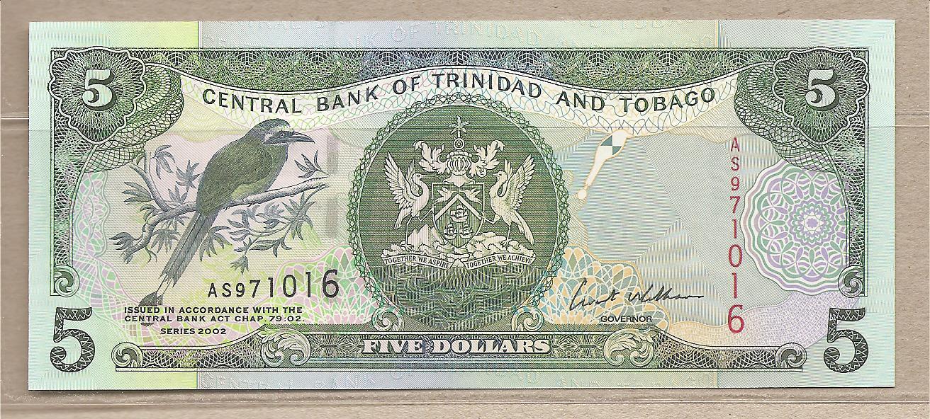 33207 - Trinidad & Tobago - banconota non circolata da 5 Dollari - 2002