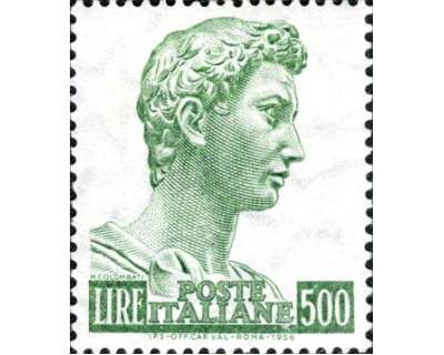 34103 - San Giorgio di Donatello in totale 44 da L.500 (verde) e 9 da L.1000 (rossi) emissioni del 1957, 1969 e 1974 tutti annullati e in buone condizioni.