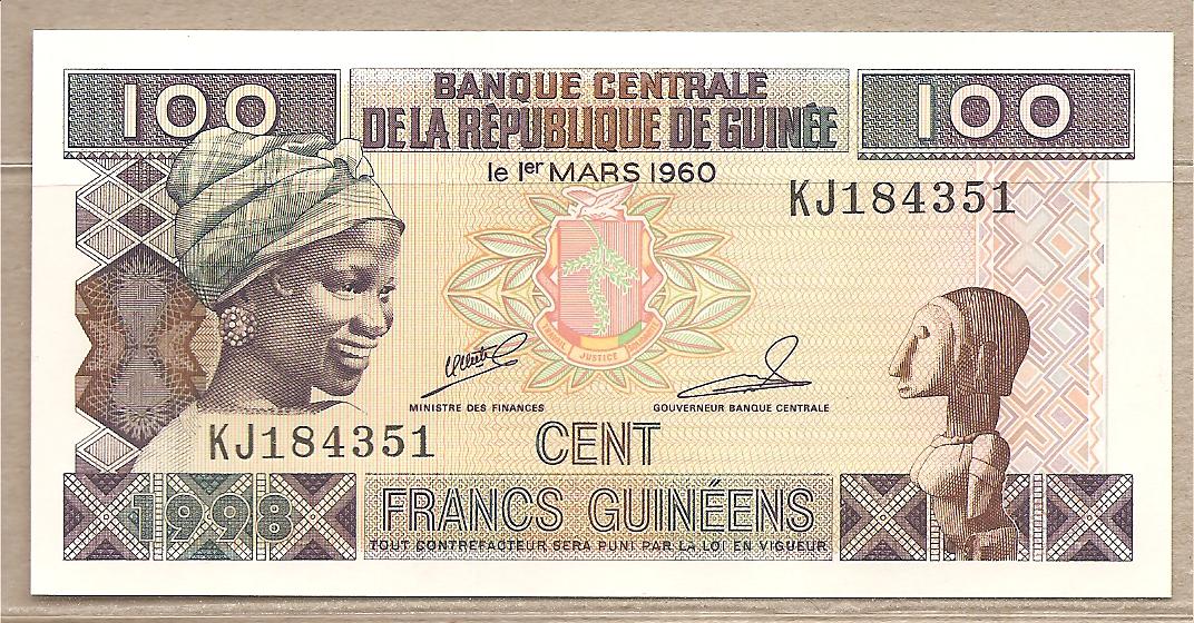 34120 - Guinea - banconota non circolata da 100 Franchi - 1998