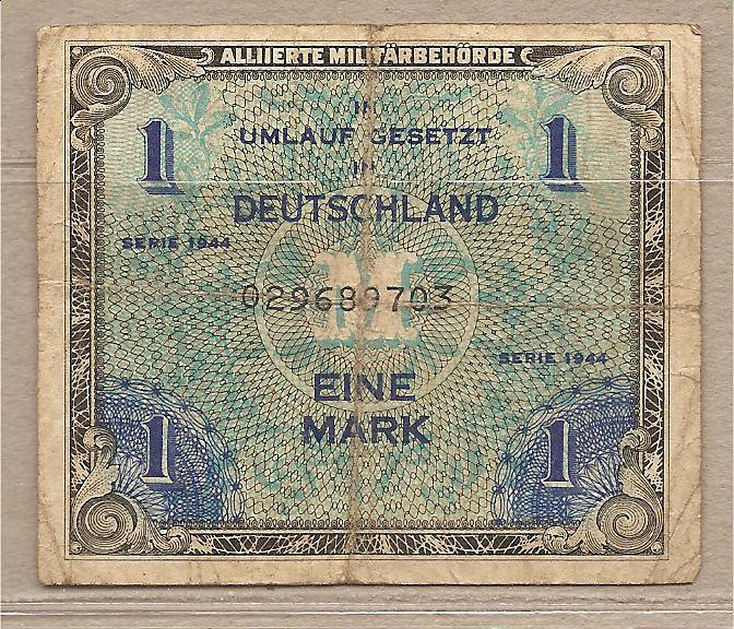 34826 - Germania Occupazione Alleata 2 Guerra Mondiale - banconota circolata da 1 Marco - 1944