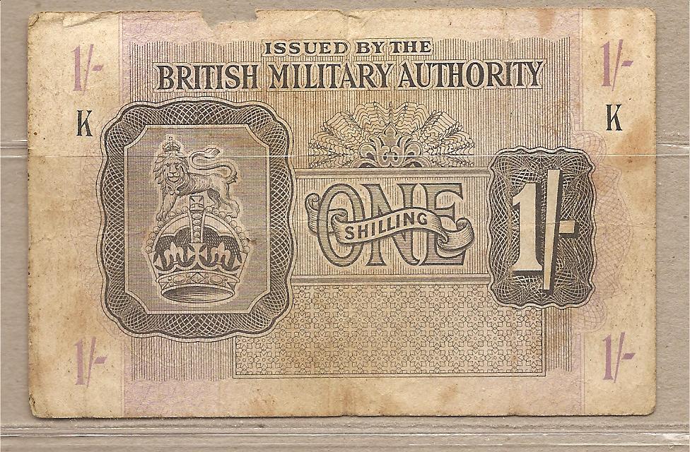 34832 - Autorit Militare Britannica  - banconota circolata da 1 Scellino