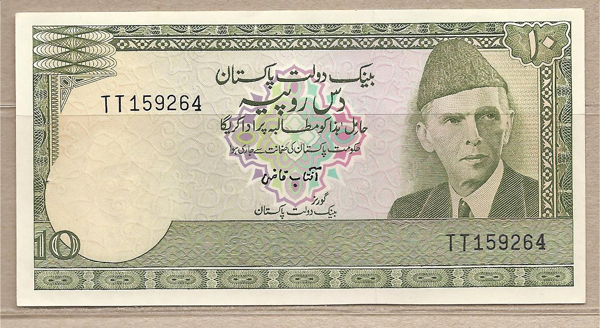 34892 - Pakistan - banconota circolata qFDS da 10 Rupie