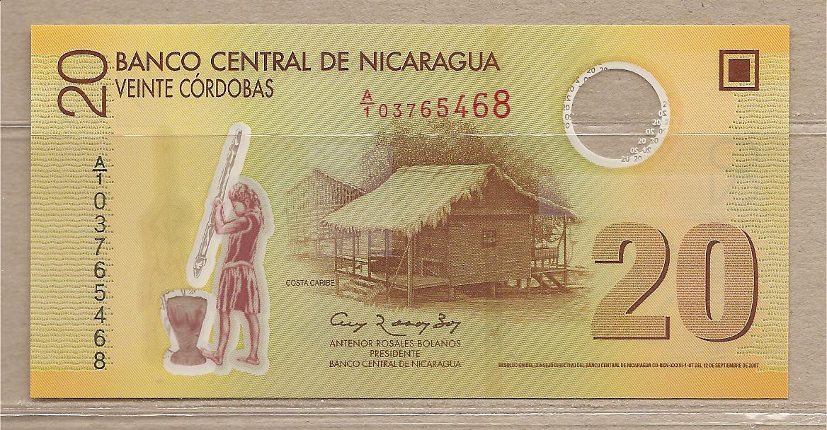 35179 - Nicaragua - banconota non circolata da 20 Cordobas - 2007 - polimero