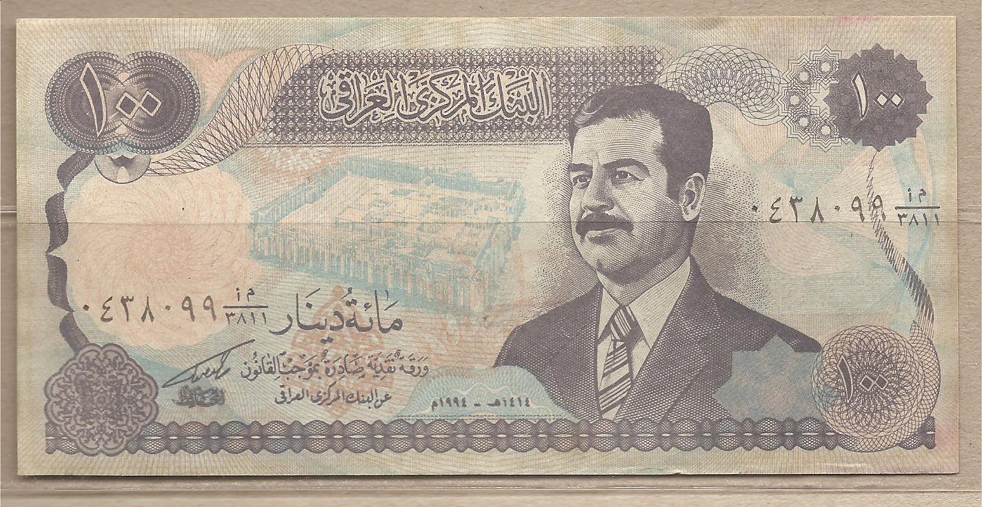 35311 - Iraq - banconota circolata da 100 Dinari - 1994