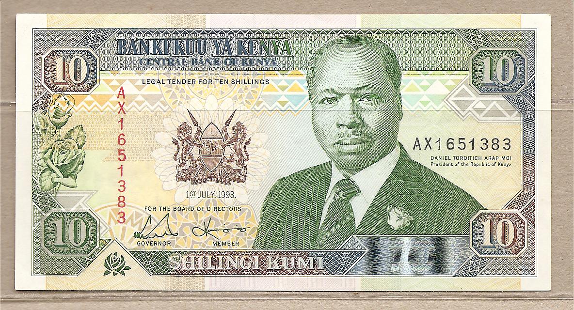 35869 - Kenia - banconota non circolata da 10 Scellini - 1993